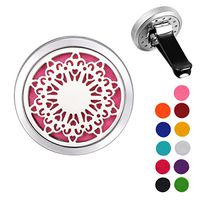 VALYRIA Stainless Steel Zodiac Monkey Car Air Freshener Aromatherapy Essential Oil Diffuser Locket with Vent Clip