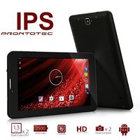 ProntoTec 7'' Quad Core Dual SIM Unlocked PhoneTab K2 Android 4.4 Tablet PC, Dual Camera, IPS 1024x600, 1GB+8GB, Google Play Pre-loaded, 3G+WI-FI Supported Black 