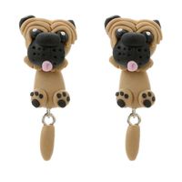 Liraly 1Pair Jewelry Handmade Clay Soft Pottery Earrings Animal Earring Accessories