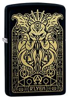 Custom Personalized Zippo Monster Design Black Matte Windproof Lighter Free Engraving #29965