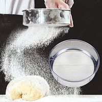 DHmart 1PCS Flour Sieve Stainless Steel Round Flour Sieve Sugar Powder Sieve Superfine