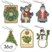 Hollydel Christmas Gift Wrap; Kraft Gift Tags (4X Pack of 36ct Each)