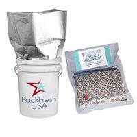 5 Gallon Mylar bags with 2000cc oxygen absorbers (Made in USA) (5)