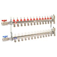 SharkBite 24940 13-Port Radiant Manifold, Stainless Steel