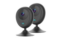 Momentum Cori Smart Home Camera, Indoor WiFi HD | Multiple Device Connection, for Security, Dog/Pet Monitoring, Business Surveillance, Camera with Audio, 2 Way Talk, Motion Detection | Black - 2 Pack