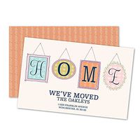 Picture Frames Personalized Moving Announcement - Pink