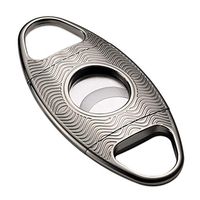 TYUIO Snow Cigar Scissors Bronze Light Cigar Knife German Sculpture Stainless Steel Double Knife Blade Scissors (Black+Gold) (Color : B)