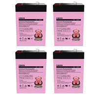 Charity Battery CB650 6V 5Ah Replacement for General 00648 Emergency Light Battery WKA6-5F - 4 Pack