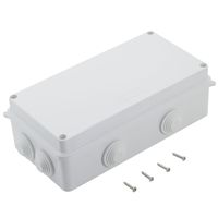 LeMotech ABS Plastic Dustproof Waterproof IP65 Junction Box Universal Electrical Project Enclosure White 7.9 x 3.9 x 2.8 inch (200 x 100 x 70 mm)