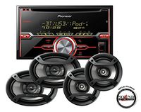 Pioneer In-Dash Double Din Bluetooth CD Player with TS-695P 6x9" and TS-165P 6.5" Speaker Package with a FREE SOTS Air Freshener