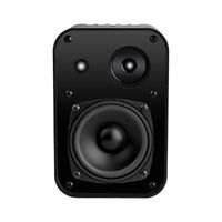 OSD Audio 4" Outdoor Patio Speaker Pair - Weather Resistant 3-Way, Black - AP450