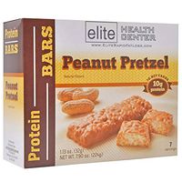 Elite Health Center Peanut Pretzel Protein Bar, Low Sugar, HCG Friendly, 10g Protein, 1.13oz, 7 Count