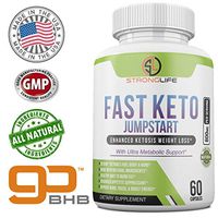 Stronglife Fast Keto Diet Jumpstart BHB Salt Supplement - Advance Ketones - Enhanced Ketosis All Natural Weight Loss Diet Pill - Reduce Appetite - Energy Booster - Metabolic Support- Made in USA
