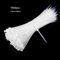 1000 PCS Nylon Cable Ties, Multi-Purpose Zip Ties Self-Locking Small Zip Ties Heavy Duty Zip Ties (4 Inch, White)