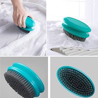 Gotian Flexible Clothes Washing Brush Hand-held Laundry Cleaning Brush Household - ABS+PBT,1 pc Cleaning Brush (Brush:12.1x6.8x5.9cm / Bristle:2cm/0.79inch) (Green)