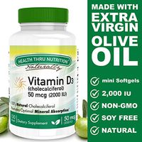 Vitamin D3 2000 IU, 100 Softgels, Soy Free, Natural Vitamin D.