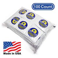 Sunset Moist Towelettes, Wet Wipe, Alcohol-free, Individually Wrapped, Lemon-scented, [100 ct, 2 Sealed Packages of 50 ct, 4.5"x 6.5"] Made in USA