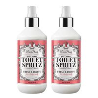 Poo Proof Toilet Spray 8 fl oz. 4X Larger Than Other Toilet Odor eliminators (Fresh & Fruity - 2 Pack)
