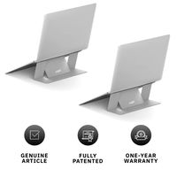 MOFT Laptop Stand, Invisible Lightweight Laptop Computer Stand, Compatible with MacBook, Air, Pro, Tablets and Laptops up to 15.6", Patented (Double Pack Silver)