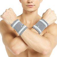 Neotech Care Wrist Band (1 Pair) - Bamboo Fiber Knitted Fabric - Light, Elastic & Breathable - Men, Women, Right or Left - for Sweat, Sports, Exercise, Workout, Gym - Grey Color (Size S)