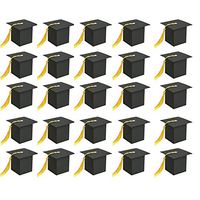 BinaryABC Graduation Candy Boxes Party Favors,Graduation Cap Gift Box with Tassel,15Pcs(Black)