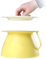 Plastic Chamber Pot, Children Bedpan, Padded Potty Urinal Basin Urine Buckets Jars for Men and Women with Lid Urinal Adult Urine Pots Portable