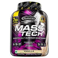 MuscleTech Mass Tech, Scientifically Superior Weight Gain Formula, Vanilla, 7 lbs (3.18kg)
