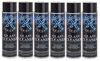 Liquid X Glass Cleaner Aerosol - Streak Free Finish & Amonia Free - Pack of 6