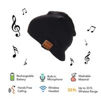 Charm sonic Wireless Bluetooth Beanie Hat, Wireless Music Beanie Hat Cap with Stereo Headphones Earphones Headset Speaker Mic Hands-Free Talking