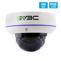 POE Camera, SV3C 3Megapixels IP Camera Outdoor/Indoor, 75-115FT Night Light Video ONVIF H.265 Surveillance Home IP Security Camera, Waterproof Outdoor Motion Camera