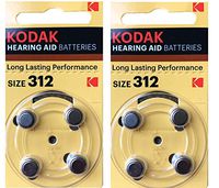 Kodak 8 Pack Hearing Aid Battery Size 312 (PR41, K312ZA) 1.45V EXP 03/2022