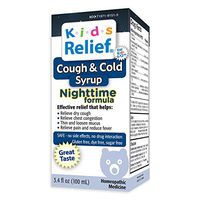 Kids Relief Cough & Cold Syrup Nightime Formula for Kids 0-12 Years