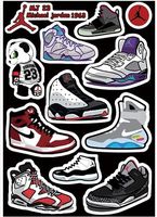 Jordan Vintage Shoes Skateboard Vinyl Stickers Laptop Luggage Car Bumper Cellphone Skins