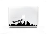 Minneapolis Minnesota Skyline 3 Sticker Decal For MacBook Pro, PC, Laptop, Window, Car, or Wall