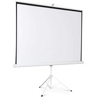 Safstar 100" Tripod Projection Screen, Portable Tripod Floor Stand Manual Pull up Home Theater Office Presentation Projector Screen 70" x 70" Viewing Area