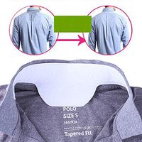 Disposable Neck Collar Sweat Pads Invisible Protector White Absorbent Collar Self-Adhesive Neck Liner Shirt Guard Pads Keep Dry Fresh for Men Women (1PCS)