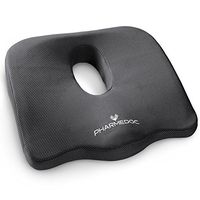 PharMeDoc Seat Cushion for Office Chair & Car Seat - Orthopedic Coccyx Cushion for Sciatica, Back, Tailbone Pain Relief - Coccyx Cushion Pillow for Chairs