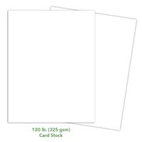 White Card Stock Paper | 8.5 x 11 Inch Thick Heavy Weight Smooth Cardstock | 50 Sheets Per Pack | 120lb Cover (325gsm)
