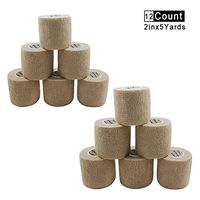 Self Adhesive Bandage Tape-Self Adherent Stretch Medical Bandage Wrap,Athletic Tape/Vet Tape,2Inch 5Yards-12 Count