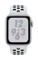 Apple Watch Series 4 (GPS only) Aluminum Case Compatible with iPhone 5s and Above (Silver Aluminum Case with Pure Platinum/Black Nike+ Sport Band, 40mm)