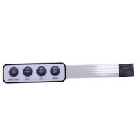 Vaorwne 1x4 4 Key Matrix Membrane Switch Keypad Keyboard New 65x20x0.8mm White