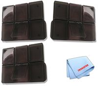 3 SD Memory Card Holders for 6 Cards Each, Total: 12 Slots, Microfiber Cloth