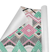 Gift Wrapping Paper Roll Ethnic Abstract Geometric for Birthday,Holiday,Wedding,Baby Shower Gift Wrap - 3Rolls - 58inch x 23inch Per Roll