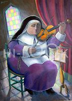 Hi-Look Microfiber Cleaning Cloth - Nun with Violin