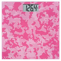 Taylor Glass Digital Bath Scale, Pink Camo