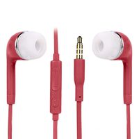 Jonerytime 3.5mm in-Ear Stereo Earbud Headphone Earphone Headset with MIC for Samsung (Red)