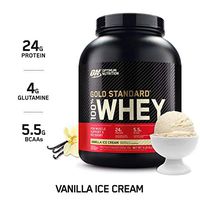 Optimum Nutrition Gold Standard 100% Whey Protein Powder, Vanilla Ice Cream, 5 Pound