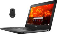 Dell 11.6" HD (1366 X 768) Energy-Efficient Chromebook with/ Wireless Mouse | Intel Celeron N3060 | 4GB RAM | 16GeMMC Flash Memory | Wireless-AC | HDMI | Bluetooth | Webcam | USB 3.0 | Chrome OS