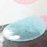 Foot Rubbing Back Massage Cushion Non-Slip Suction Cup Massage Pad for Bathroom-Blue