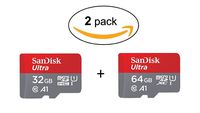 Sandisk Ultra 64GB/32GB Micro SDXC UHS-I Card with Adapter Bundle - 100MB/s U1 A1 - SDSQUAR-064G-GN6MA (Mix Pack 32gb and 64gb)